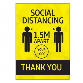 A4 Social Distancing Wall Stickers